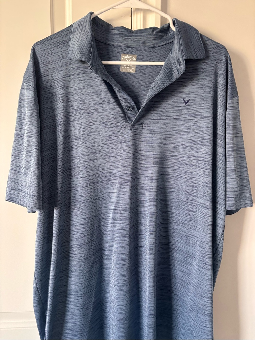 Callaway Heathered Light Blue Golf Polo